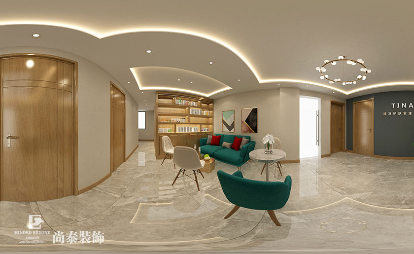 現代簡約美容美發會所裝修效果圖-優品國際